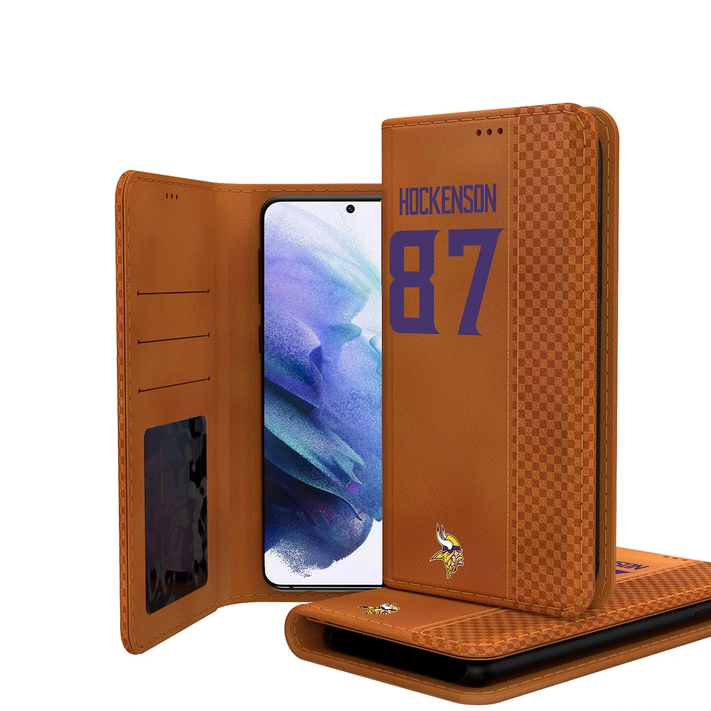 Keyscaper T.J. Hockenson Brown Minnesota Vikings Galaxy Folio Case