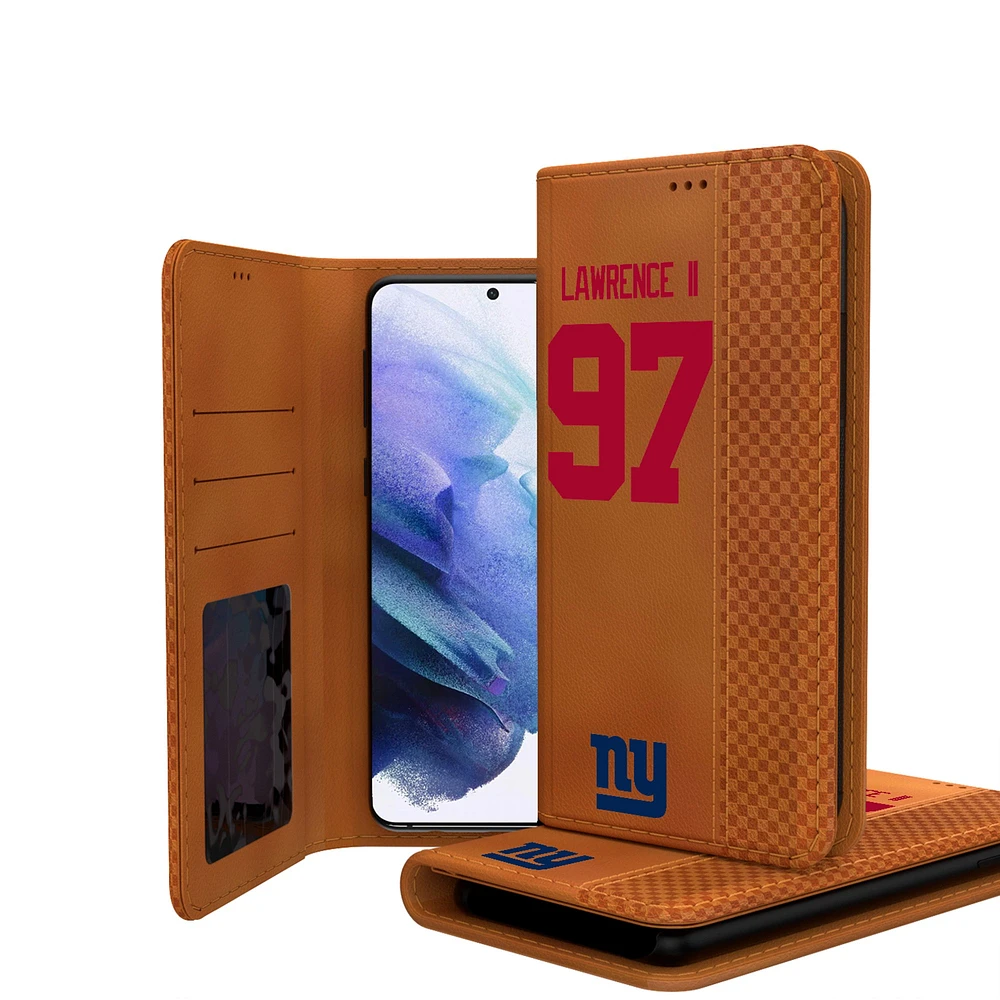 Keyscaper Dexter Lawrence II Brown New York Giants Galaxy Folio Case