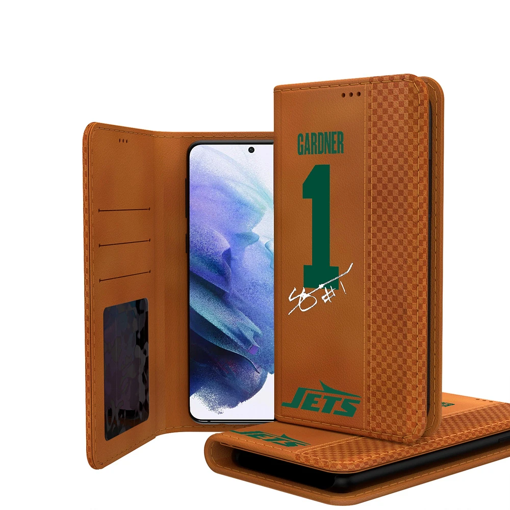 Keyscaper Ahmad Sauce Gardner Brown New York Jets Galaxy Folio Case