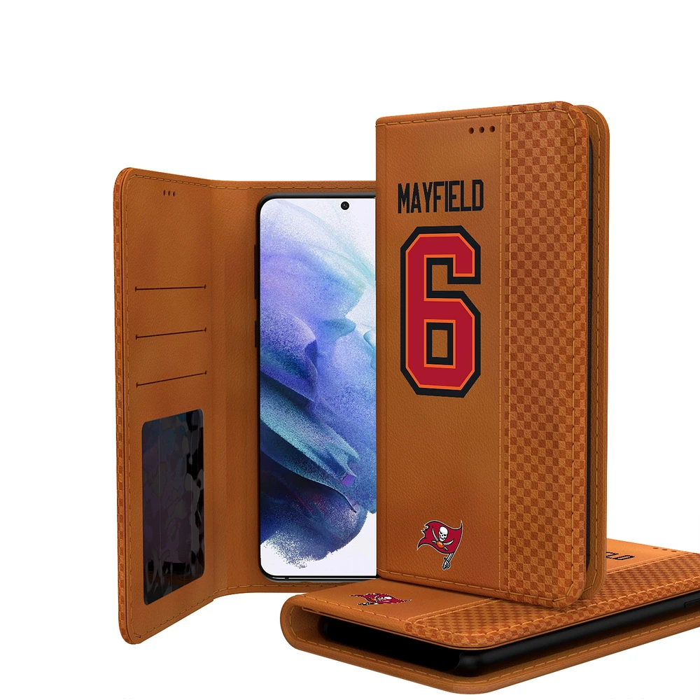 Keyscaper Baker Mayfield Brown Tampa Bay Buccaneers Galaxy Folio Case