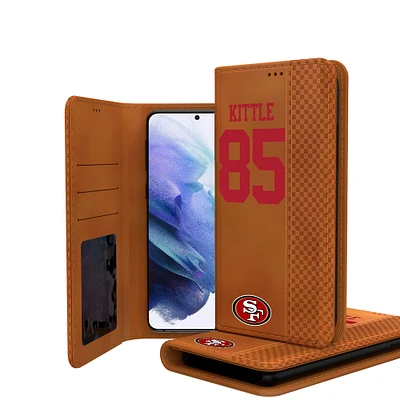 Keyscaper George Kittle Brown San Francisco 49ers Galaxy Folio Case