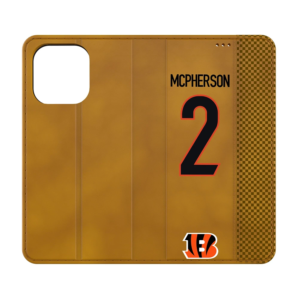 Keyscaper Evan McPherson Brown Cincinnati Bengals Folio iPhone Case