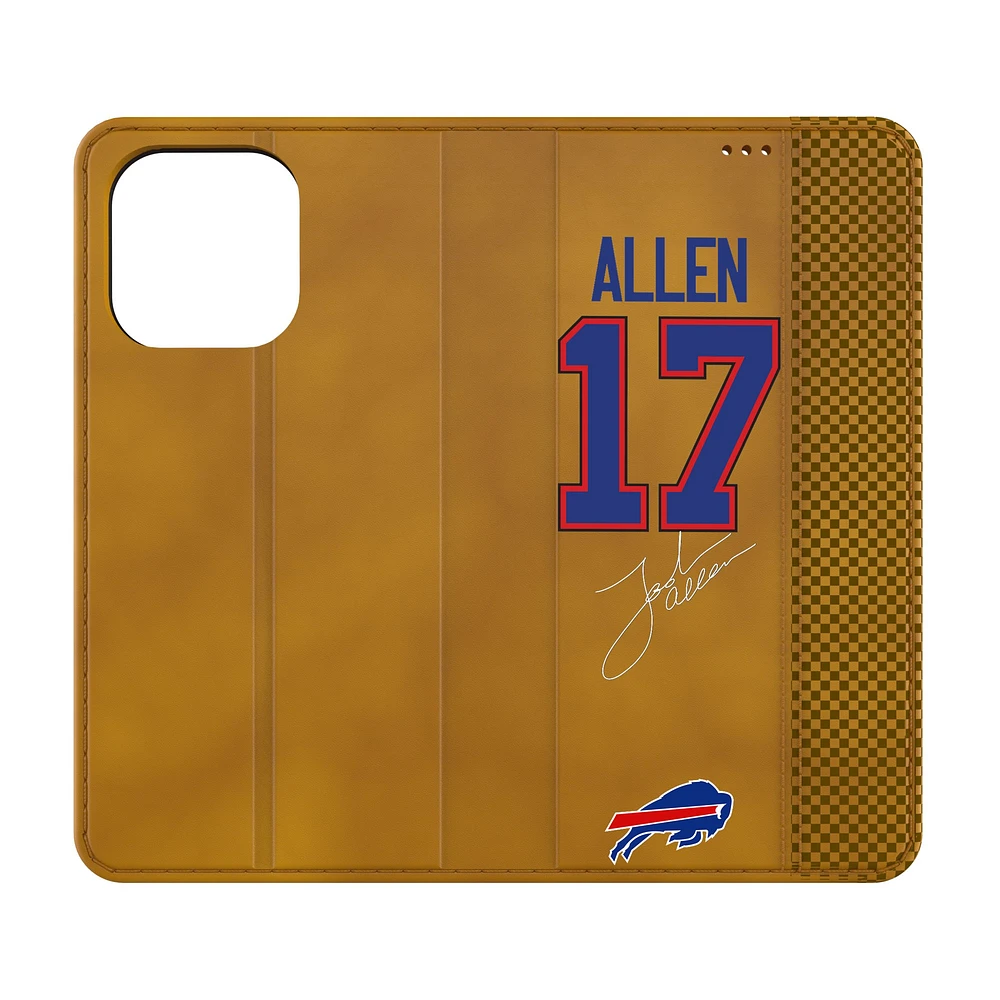 Keyscaper Josh Allen Brown Buffalo Bills Folio iPhone Case