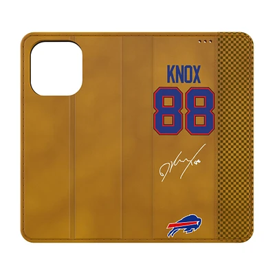 Keyscaper Dawson Knox Brown Buffalo Bills Folio iPhone Case