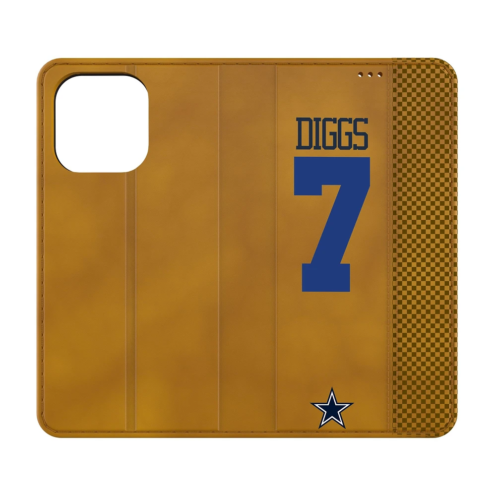 Keyscaper Trevon Diggs Brown Dallas Cowboys Folio iPhone Case