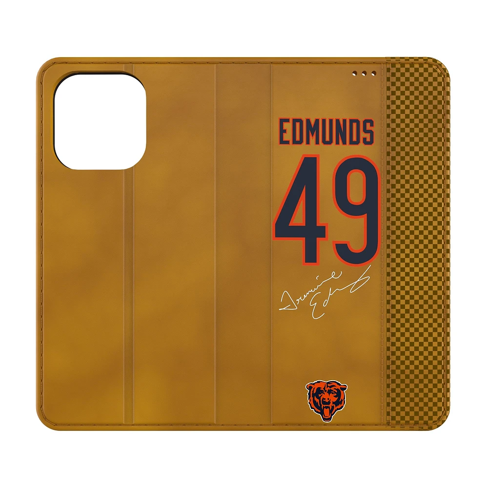 Keyscaper Tremaine Edmunds Brown Chicago Bears Folio iPhone Case