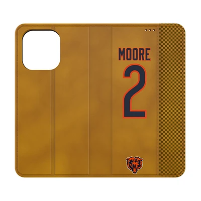 Keyscaper D.J. Moore Brown Chicago Bears Folio iPhone Case