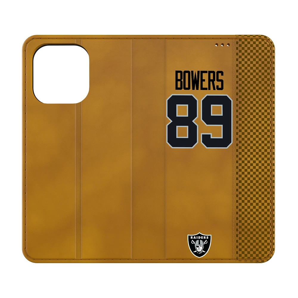 Keyscaper Brock Bowers Brown Las Vegas Raiders Folio iPhone Case