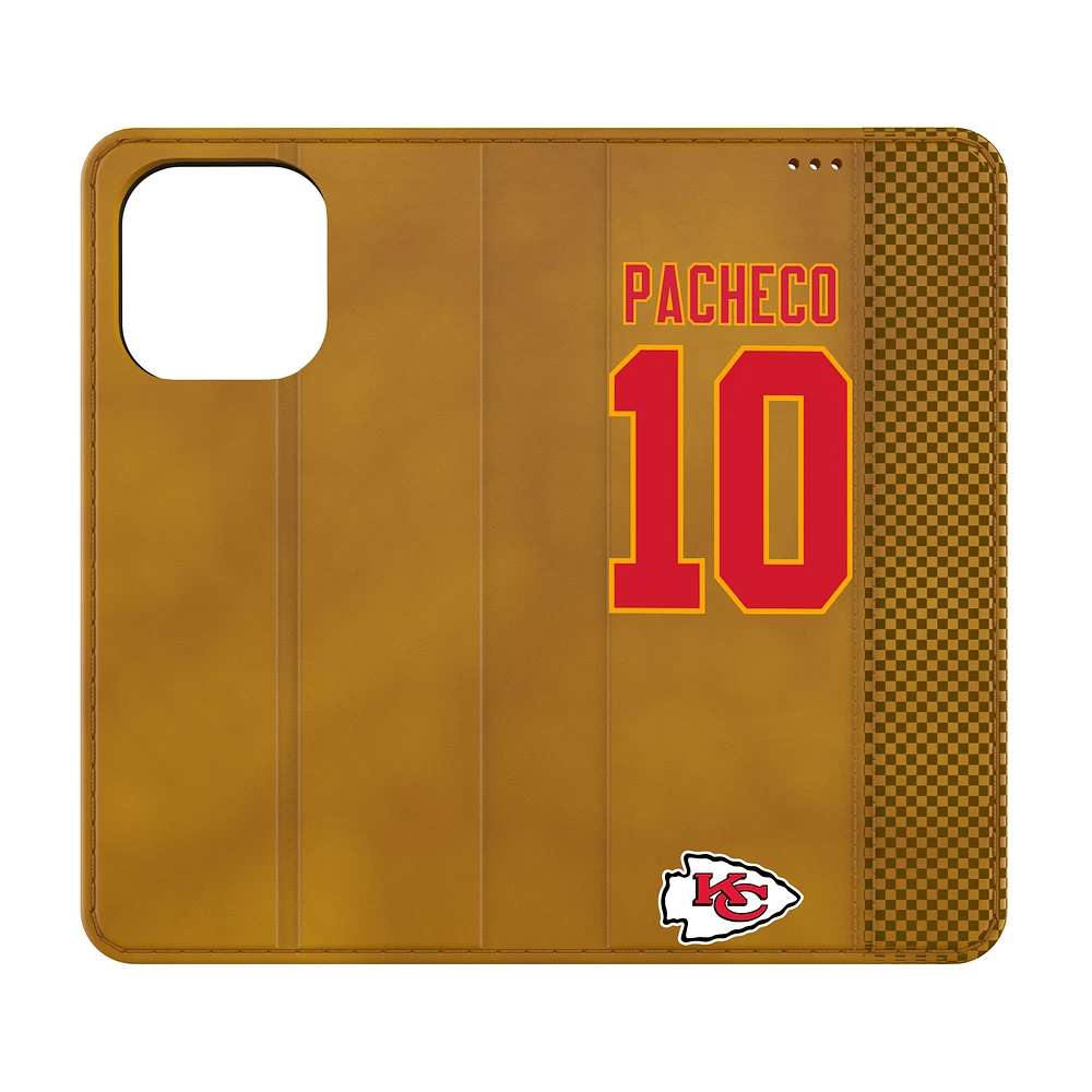 Keyscaper Isiah Pacheco Brown Kansas City Chiefs Folio iPhone Case