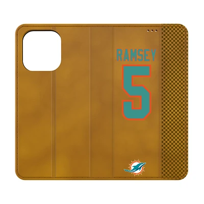 Keyscaper Jalen Ramsey Brown Miami Dolphins Folio iPhone Case
