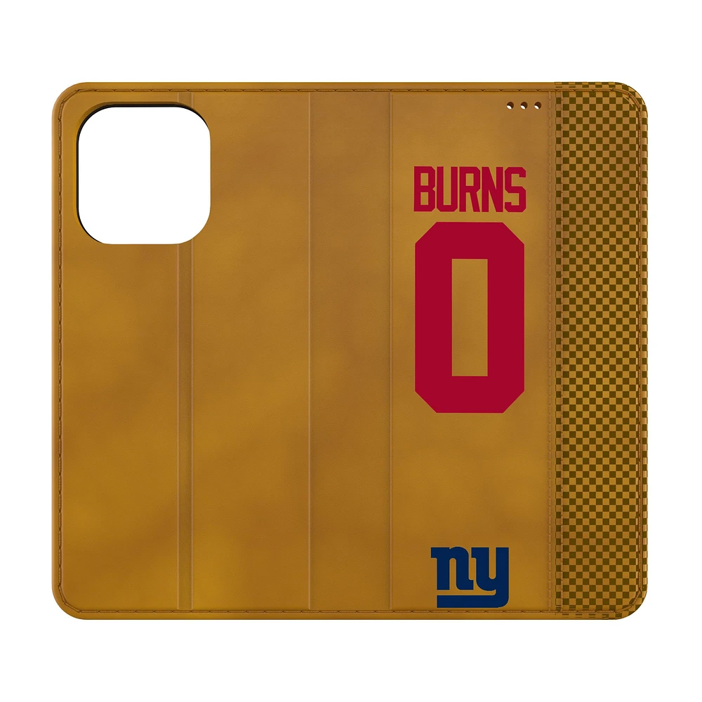 Keyscaper Brian Burns Brown New York Giants Folio iPhone Case