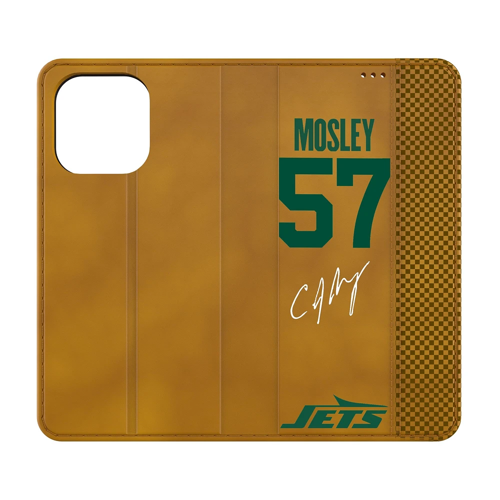 Keyscaper C.J. Mosley Brown New York Jets Folio iPhone Case