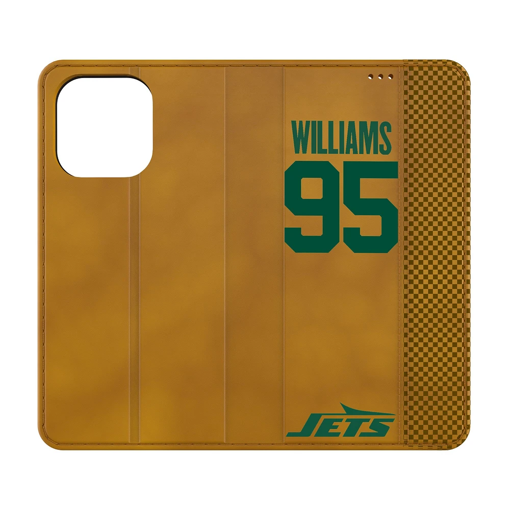 Keyscaper Quinnen Williams Brown New York Jets Folio iPhone Case