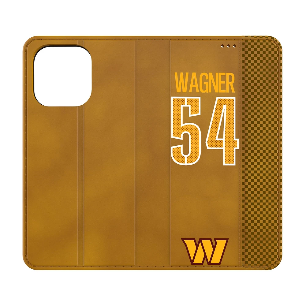 Keyscaper Bobby Wagner Brown Washington Commanders Folio iPhone Case