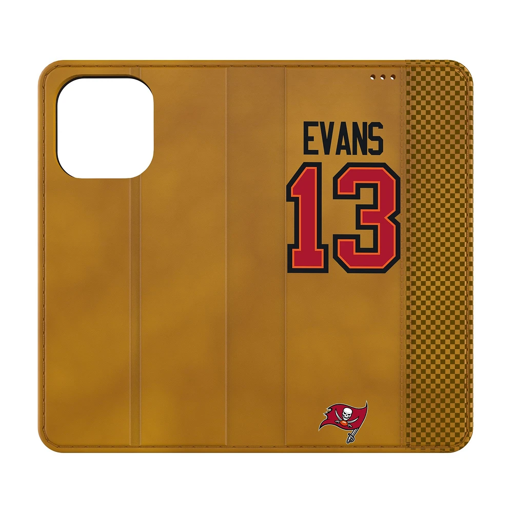 Keyscaper Mike Evans Brown Tampa Bay Buccaneers Folio iPhone Case