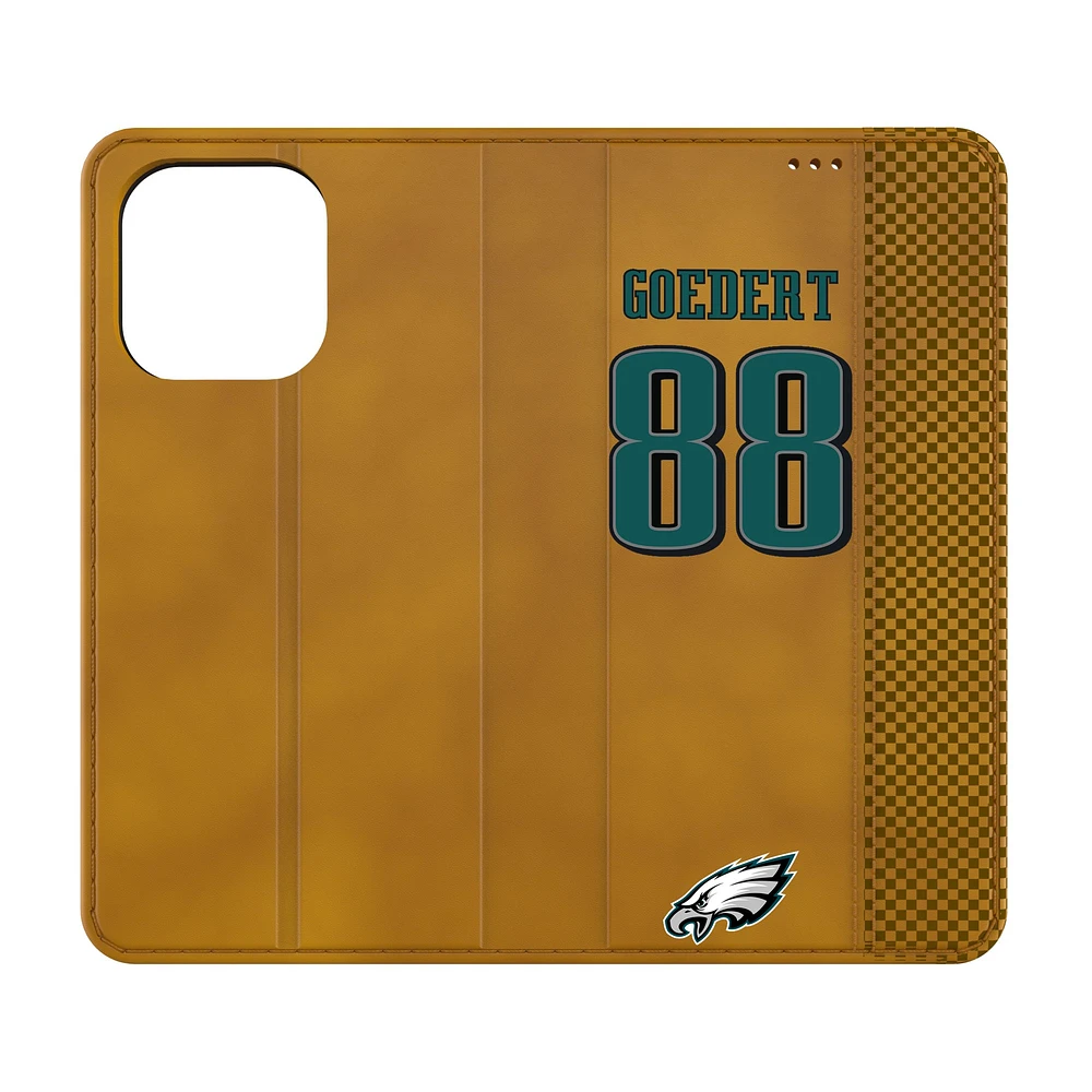 Keyscaper Dallas Goedert Brown Philadelphia Eagles Folio iPhone Case