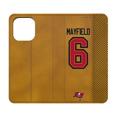Keyscaper Baker Mayfield Brown Tampa Bay Buccaneers Folio iPhone Case