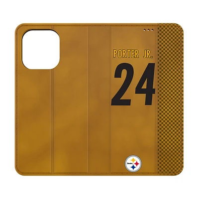 Keyscaper Joey Porter Jr. Brown Pittsburgh Steelers Folio iPhone Case