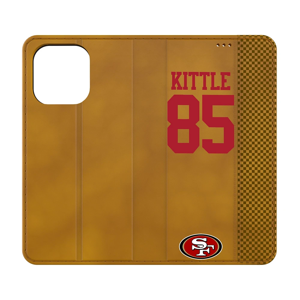 Keyscaper George Kittle Brown San Francisco 49ers Folio iPhone Case