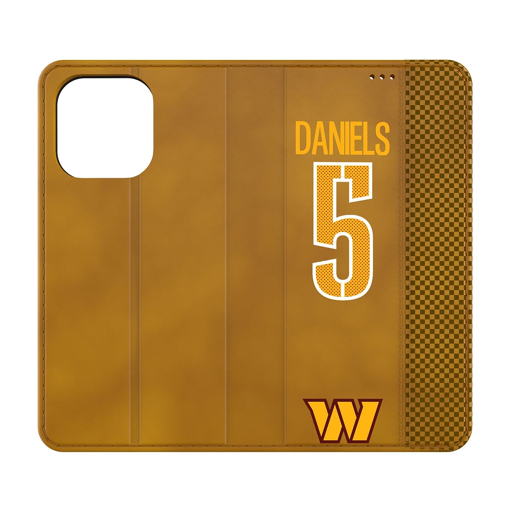 Keyscaper Jayden Daniels Brown Washington Commanders Folio iPhone Case