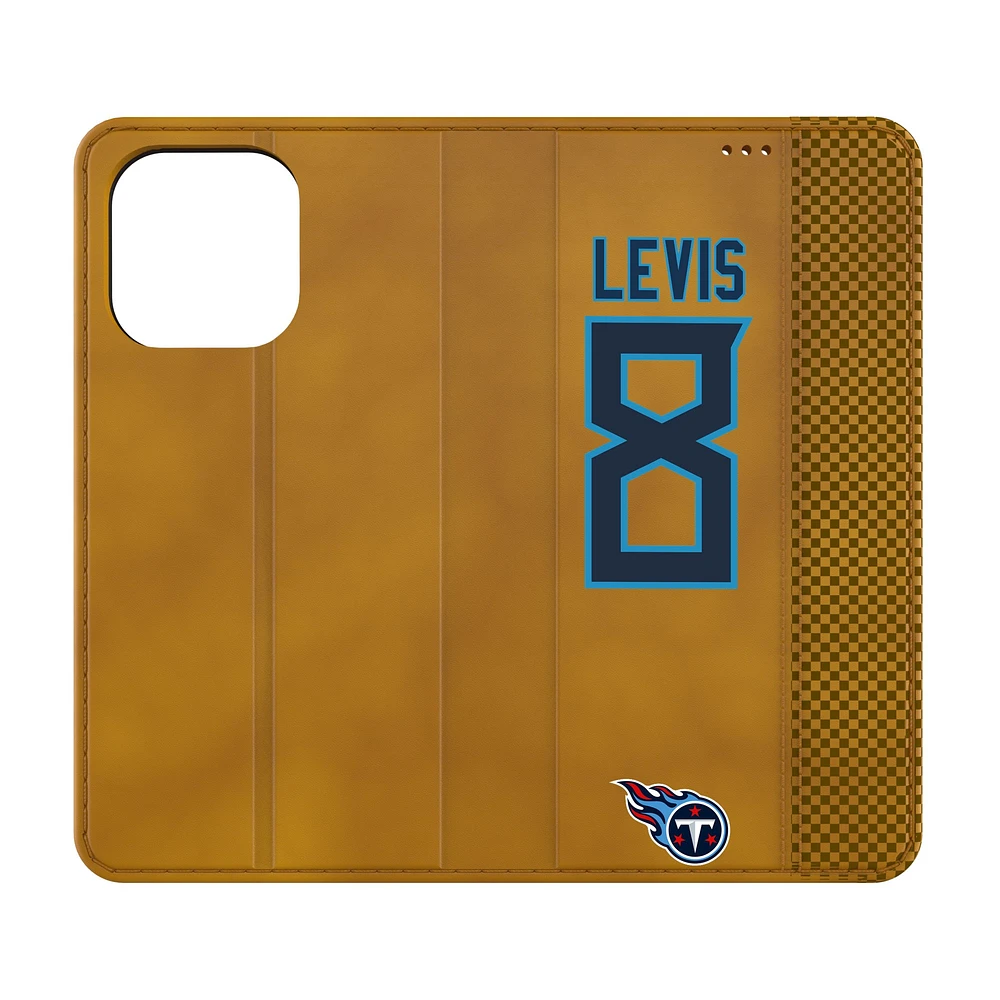 Keyscaper Will Levis Brown Tennessee Titans Folio iPhone Case