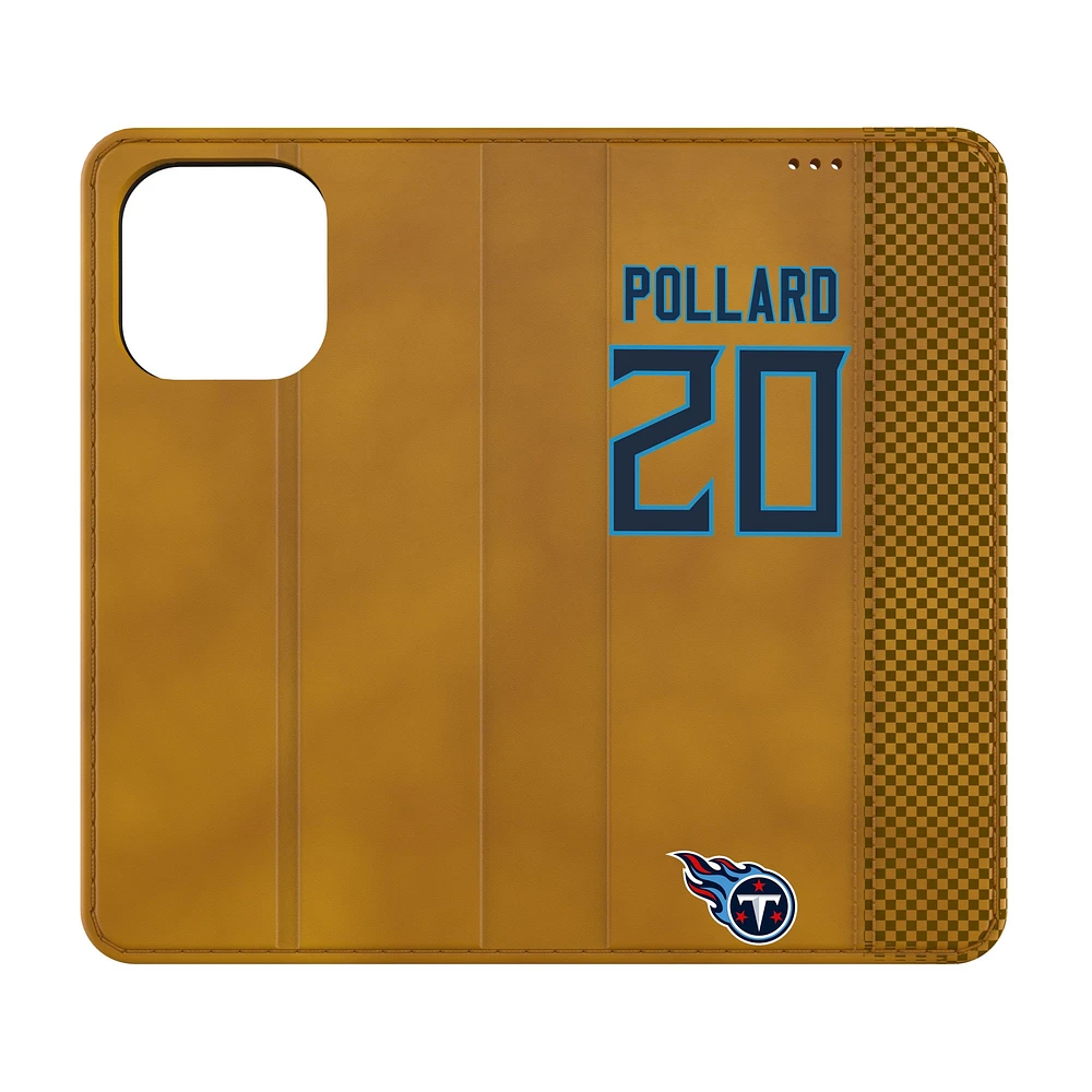 Keyscaper Tony Pollard Brown Tennessee Titans Folio iPhone Case