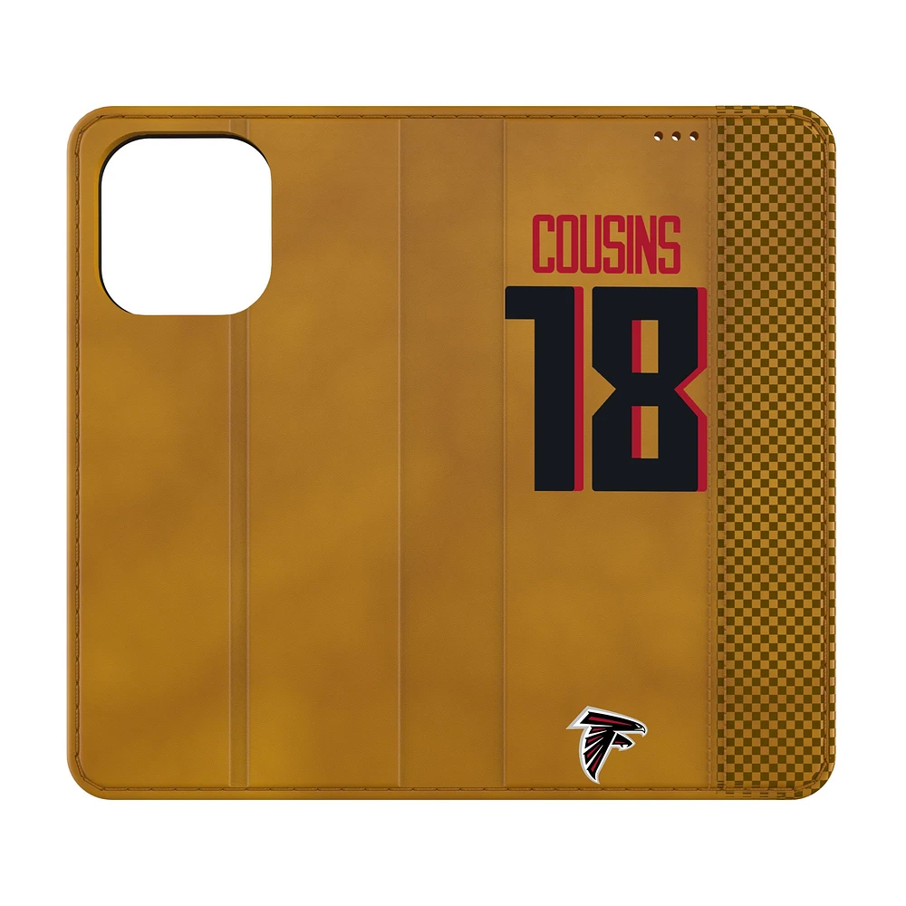 Keyscaper Kirk Cousins Brown Atlanta Falcons Folio iPhone Case