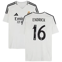 Endrick Real Madrid Autographed 2024-25 White adidas Jersey