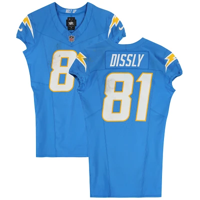 Will Dissly Los Angeles Chargers Chargers Game-Used #81 Powder Blue Nike Jersey vs. Kansas City Chiefs on September 29, 2024