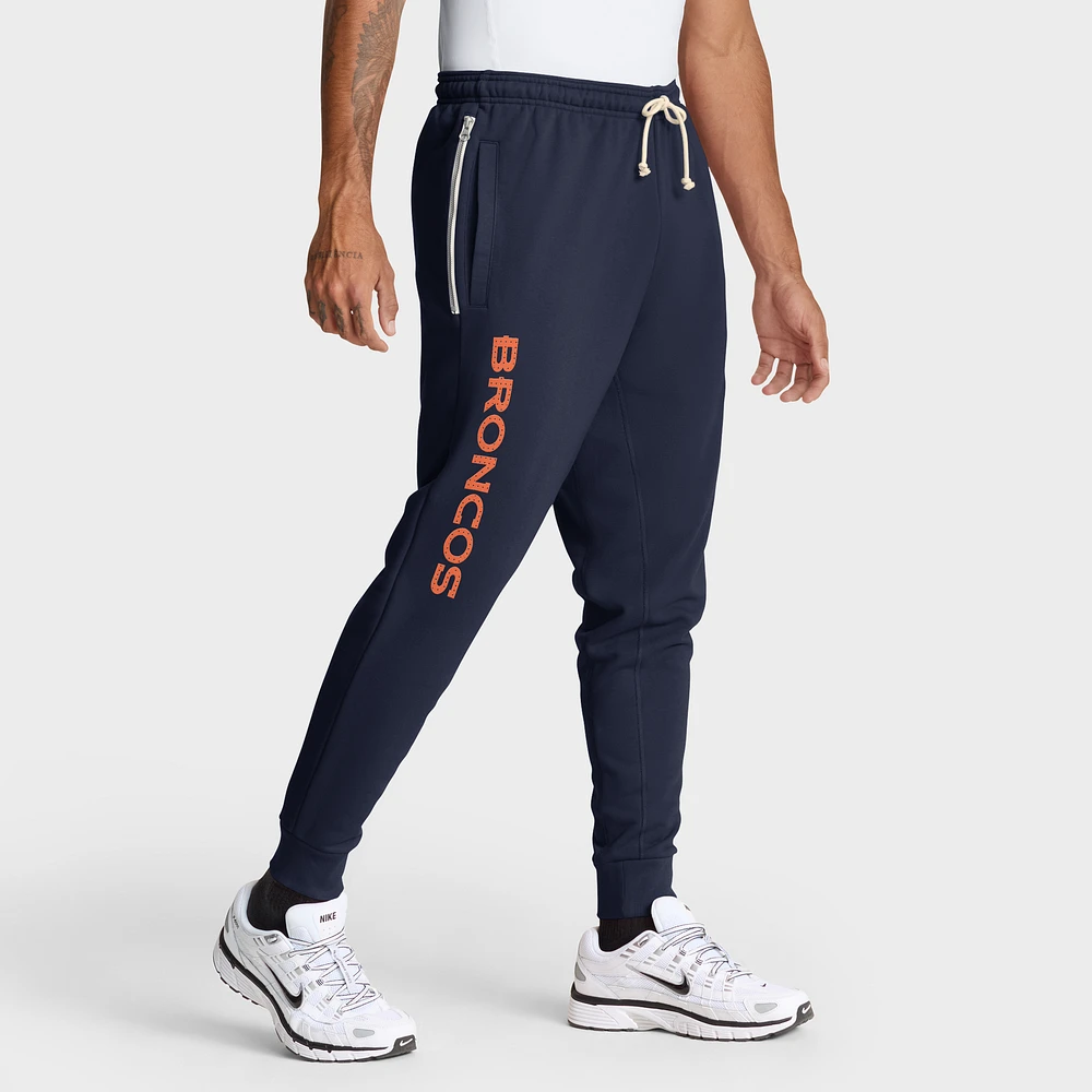 Men's Nike Navy Denver Broncos Sideline Standard Issue Ground Game Dri-FIT Taper Pants