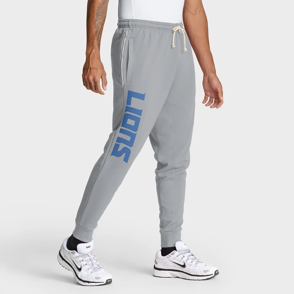 Men's Nike Gray Detroit Lions Sideline Standard Issue Ground Game Dri-FIT Taper Pants