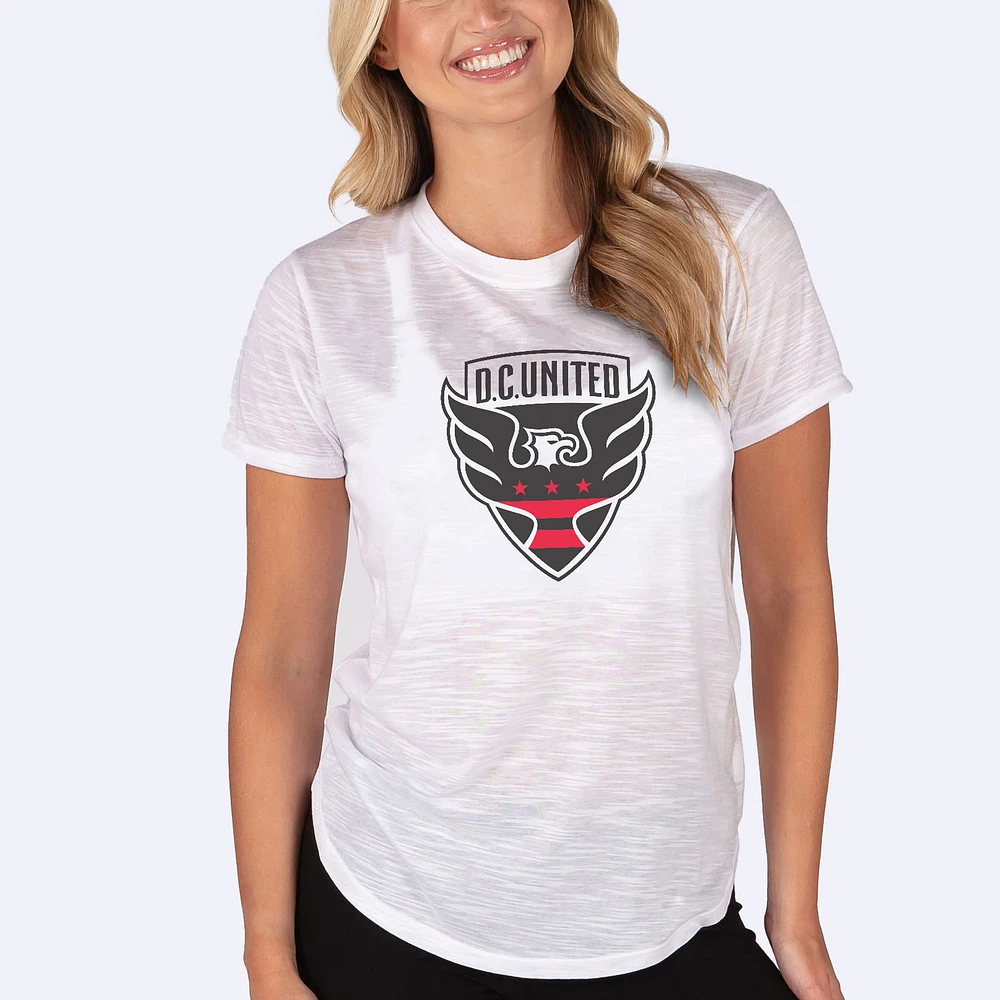 Women's Concepts Sport White D.C. United Infuse Slub Knit Top