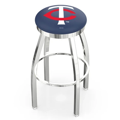 Minnesota Twins 25" Chrome Swivel Counter Stool