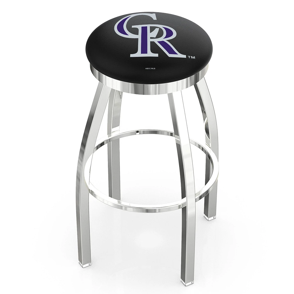 Colorado Rockies 25" Chrome Swivel Counter Stool