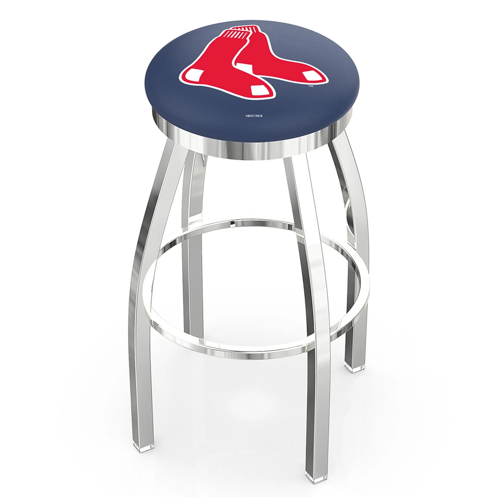 Boston Red Sox 25" Chrome Swivel Counter Stool