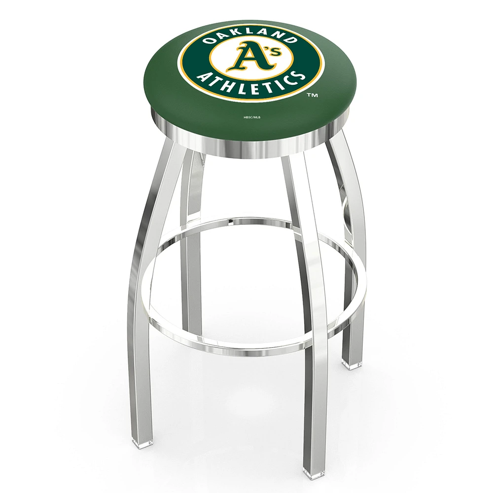 Oakland Athletics 36" Chrome Swivel Counter Stool