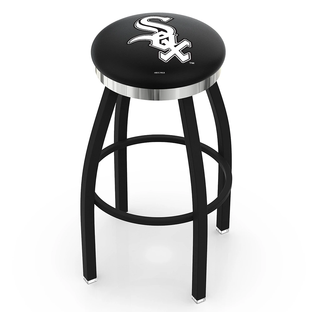 Chicago White Sox 25" Swivel Counter Stool with Chrome Accent