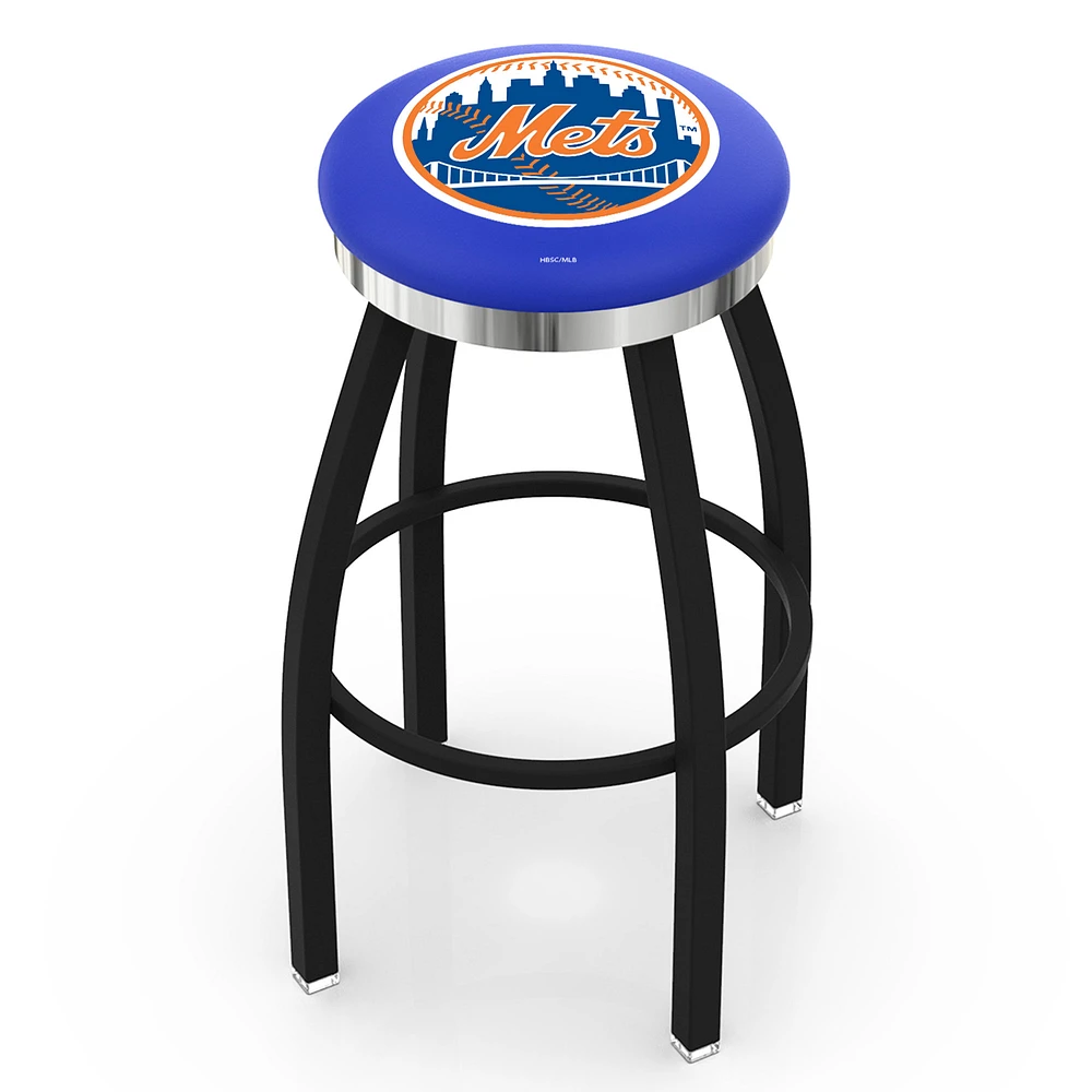 New York Mets 25" Swivel Counter Stool with Chrome Accent