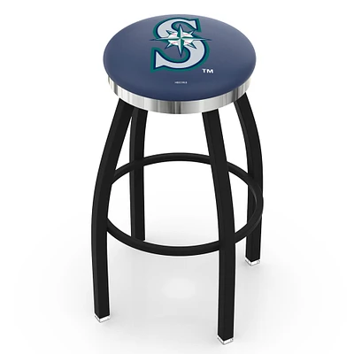 Seattle Mariners 25" Swivel Counter Stool with Chrome Accent