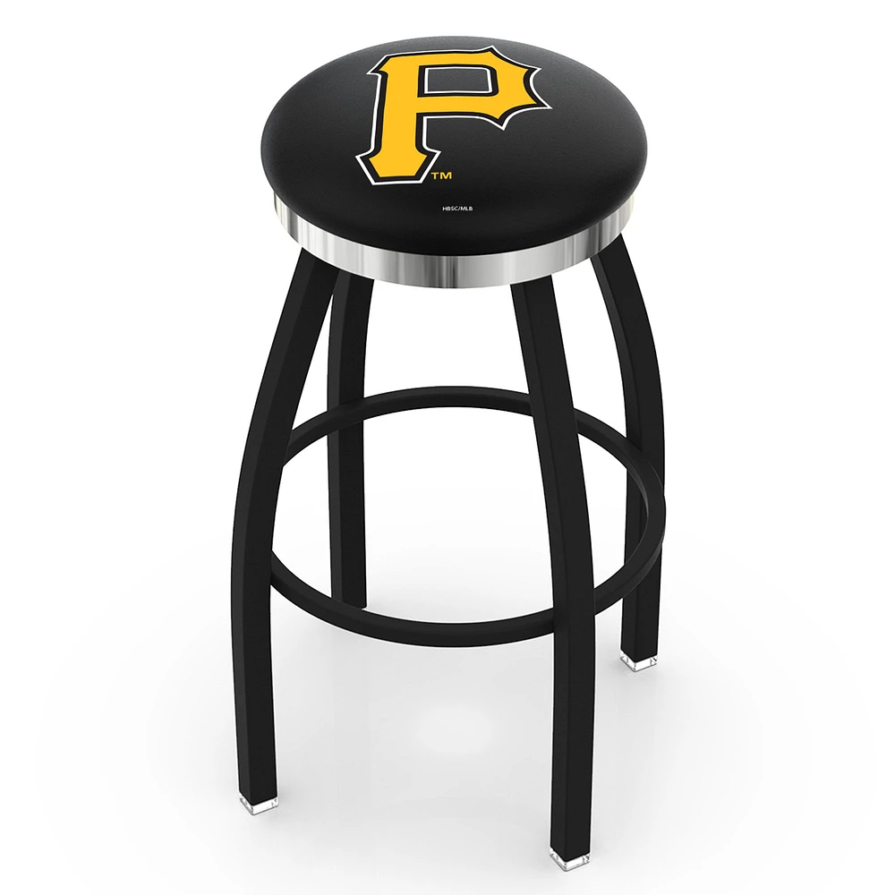 Pittsburgh Pirates 25" Swivel Counter Stool with Chrome Accent