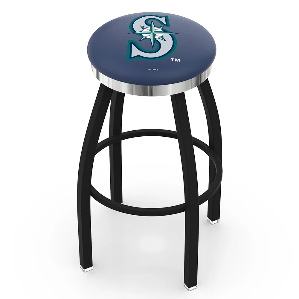 Seattle Mariners 30" Swivel Counter Stool with Chrome Accent
