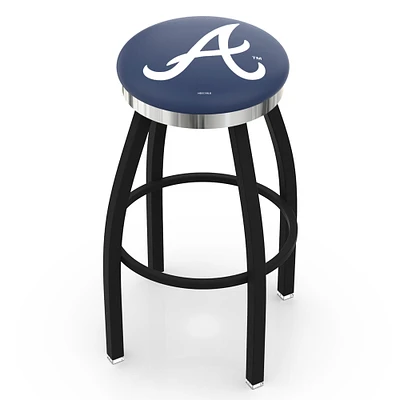 Atlanta Braves 36" Swivel Counter Stool with Chrome Accent