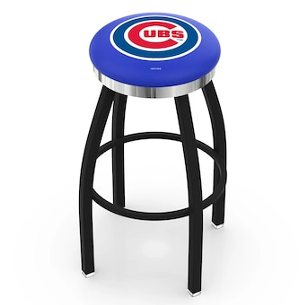 Chicago Cubs 36" Swivel Counter Stool with Chrome Accent