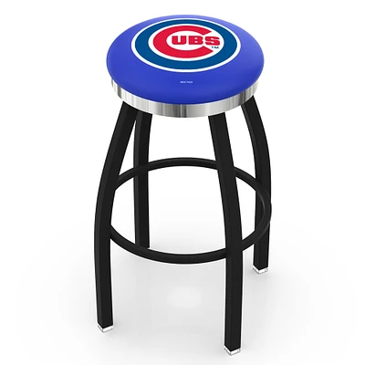 Chicago Cubs 36" Swivel Counter Stool with Chrome Accent