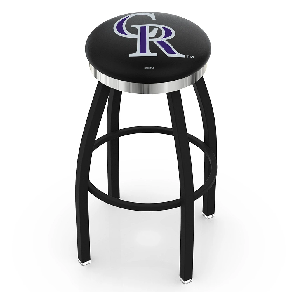 Colorado Rockies 36" Swivel Counter Stool with Chrome Accent