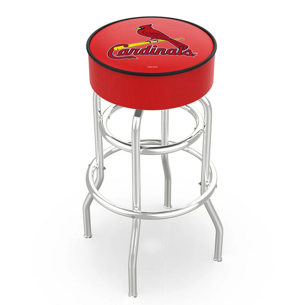 St. Louis Cardinals 25" Double Ring Chrome Swivel Counter Stool