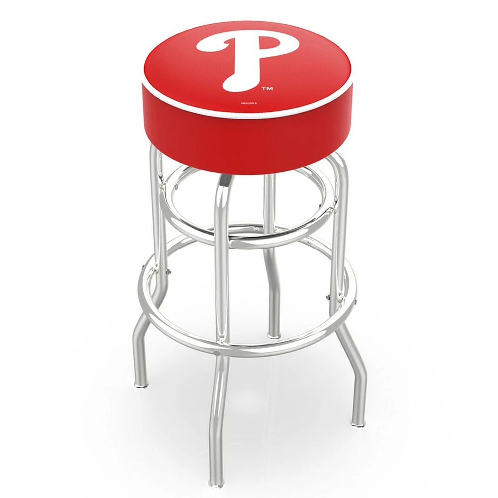 Philadelphia Phillies 30" Double Ring Chrome Swivel Counter Stool