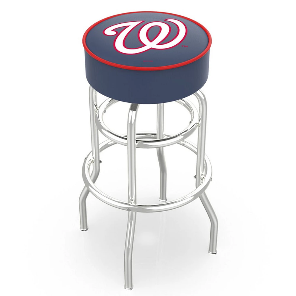 Washington Nationals 30" Double Ring Chrome Swivel Counter Stool