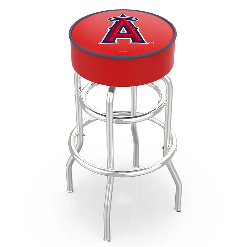 Los Angeles Angels 30" Double Ring Chrome Swivel Counter Stool