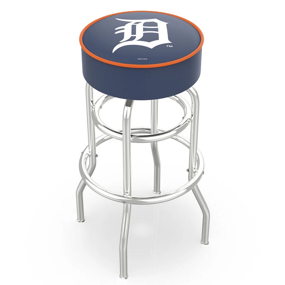Detroit Tigers 30" Double Ring Chrome Swivel Counter Stool